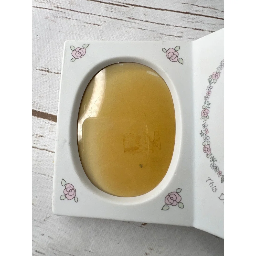 Precious Moments Picture Frame White Ceramic Bride Wedding 1990 Vintage OS